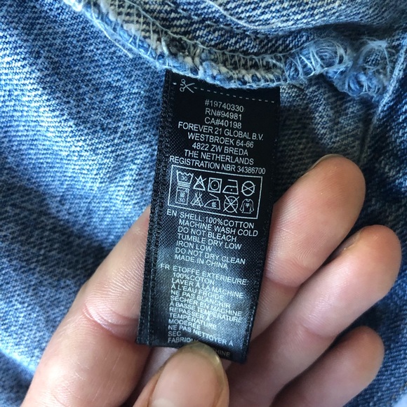 Forever 21 Two Tone Washed Denim Vest Retro Vintage - Picture 6 of 10